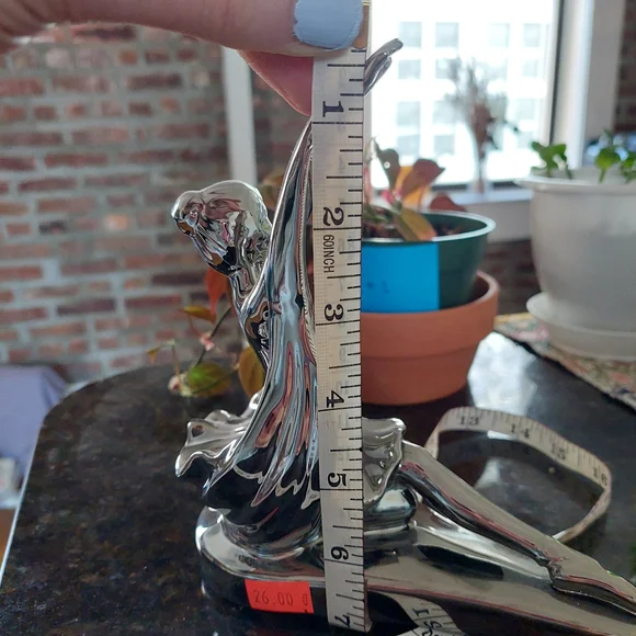 Elegant Silver Ballerina Sculpture - Picture 8 of 12